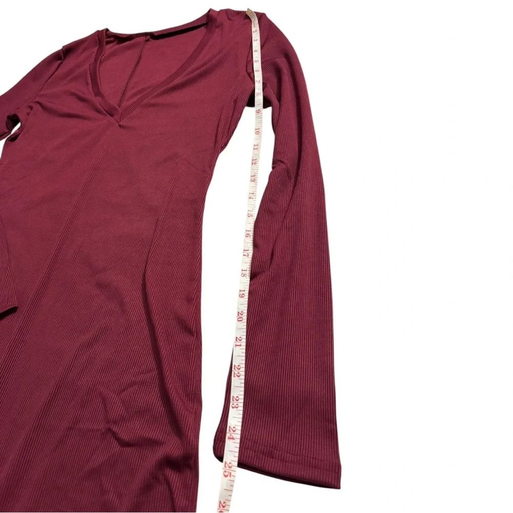 Burgundy Long Sleeve Jumpsuit. Size L. New - Picture 10 of 12